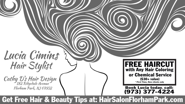 Free Haircut with Any Color Service or Chemical Treatment with Lucia Cimins at Cathy D's in Florham Park